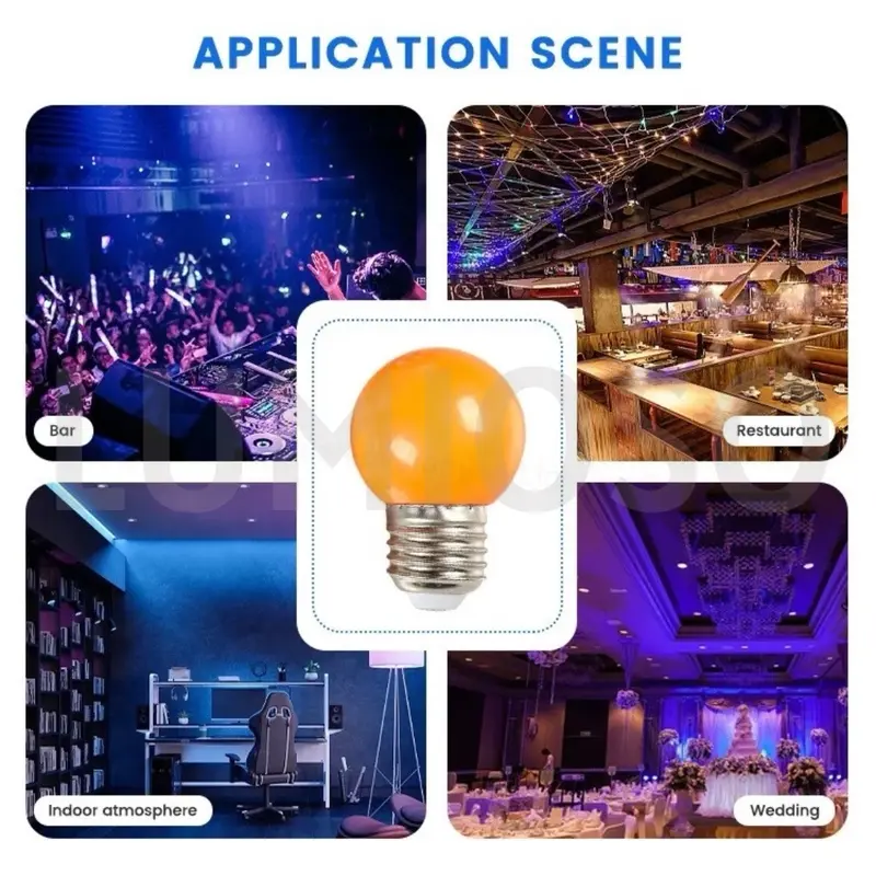 [COD] Lampu LED PingPong / LED 3w 3 watt Warna Warni / Bohlam Hias / Lampu Aksesoris Bohlam Warna / Lampu Hias Bulat / LED Pingpong Bulat 3W / Lampu Dekorasi 5