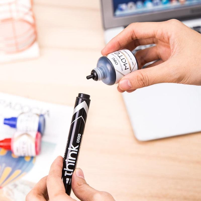 Deli Refill Tinta Spidol Warna Hitam Merah Biru - S630 2