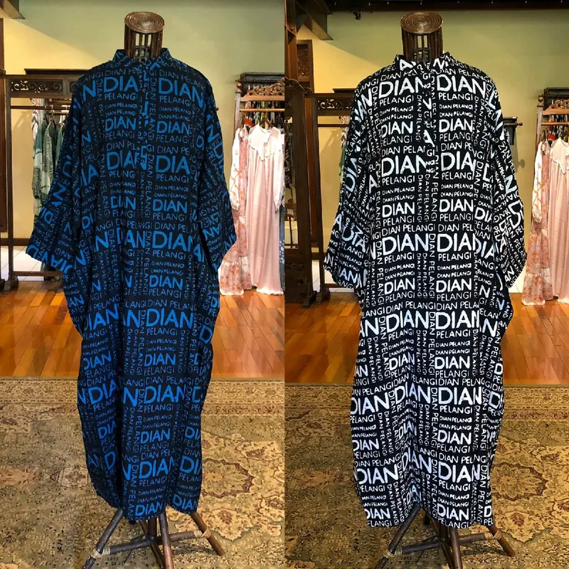 Lila dress kaftan rayon batik pali dian pelangi official Pekalongan busui all size kancing depan 6