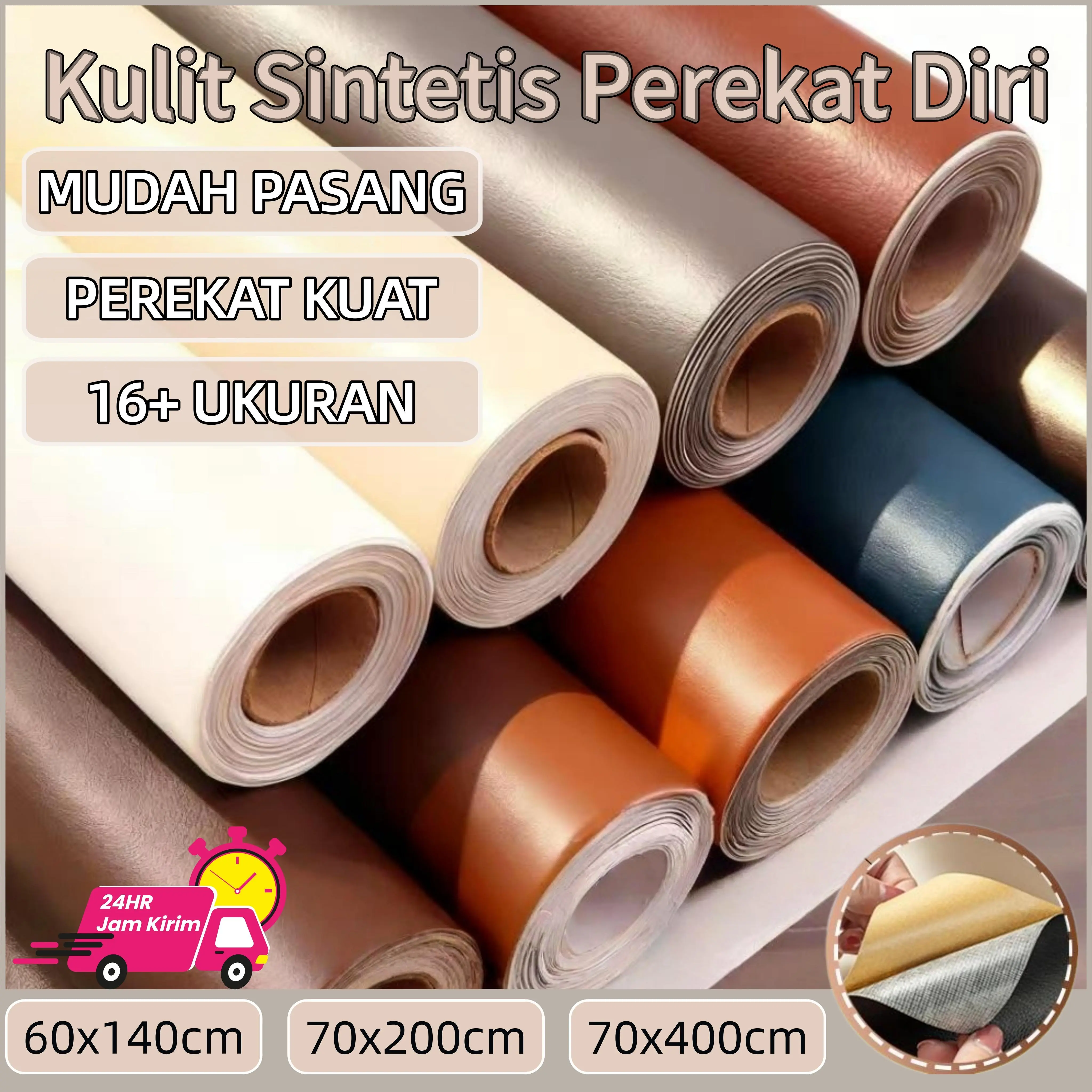 【1 Menit Siap Mudah】Stiker Kulit Perekat Diri 60x138cm Tekstur Lembut Seperti Kulit Asli Warna Elegan Sesuai Untuk Hiasan Rumah Moden Dan Elegan Pada Semua Perabot Kulit Murah stiker kulit lem otomatis perbaiki