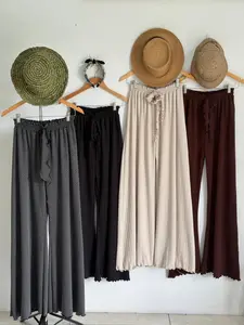 Long Pants Pallazo Kingsman Knit coffe Brown