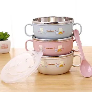 Mangkok Bayi Stainless / Mangkok Tutup Kedap Udara Mpasi Anak