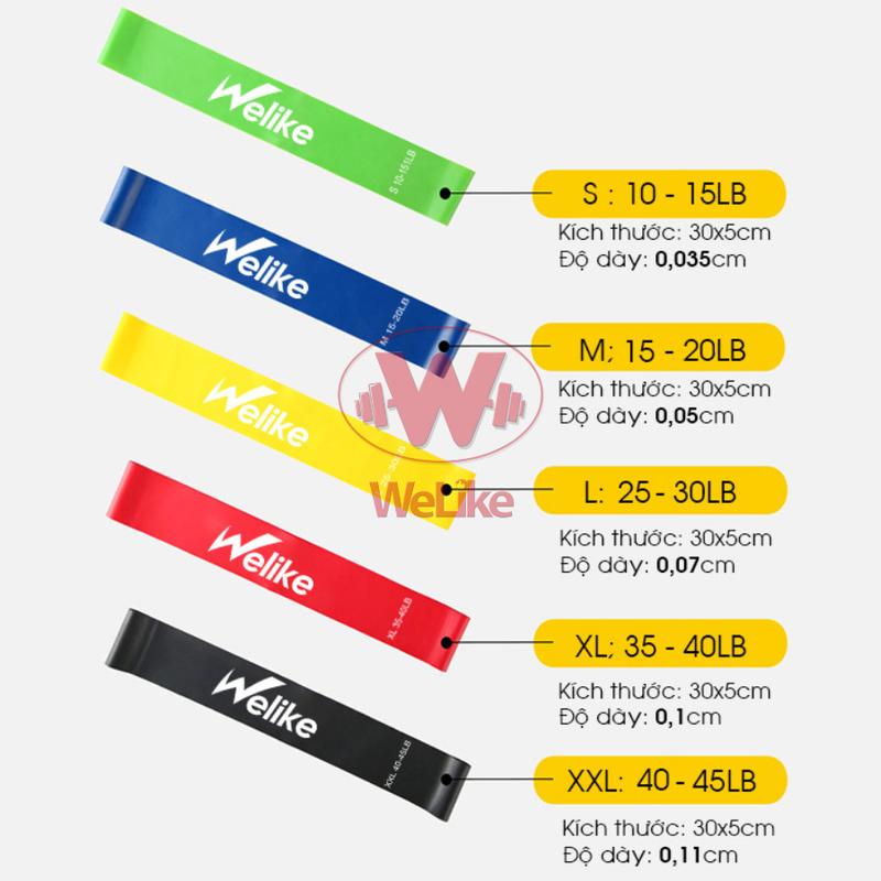 Dây Kháng Lực Dây MiniBand Welike Tập Mông Chân Tập Tay Tặng Hộp Đựng Gym Tập…