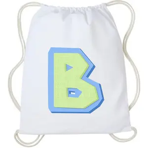 Tas Serut Abjad - Stringbag Tas Sekolah Olahraga - Drawstringbag Bisa Custom Gambar