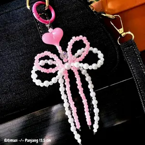 Gantungan Tas / Kunci Bag Charm Keychain Pita Ribbon Coquette - GK003