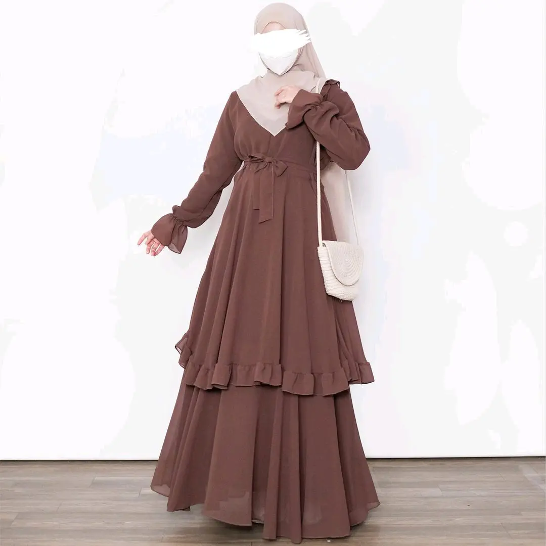 Gamis Cerutty Muslim Melayu Malaysia Terbaru 2024 Zyla Dress Gamis Syar'i Wanita Remaja Muslimah