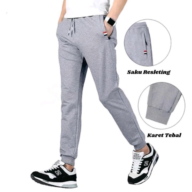 Celana Jogger Panjang Baby Terry Dewasa Uniseks Berpori Nyaman Sport Joger 2