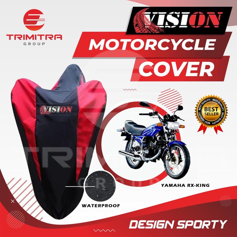 Sarung Motor Vision Yamaha RX KING / Penutup Pelindung Body Cover Motor Warna Anti Air Merk Vision 1