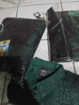 Product Review of Kemko sultan atau  Koko tangan pendek  Atasan Pria Dewasa motif etnik depan kancing vareasi bahan  Katun embos berkualitas terbaik Nyaman di pakai Baju Hitam from Z**l 1
