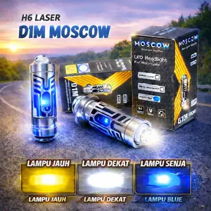 LAMPU LED DEPAN MOTOR H6 D1M TRANSFORMER ORIGINAL MOSCOW SOCKET H6 10W AC DC 12V–80V H/L PLUS SENJA BIRU PUTIH KUNING UNIVERSAL