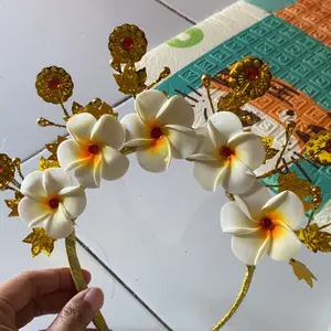 bando kamboja daun shimpony premium khas bali Mahkota Bunga Elegan