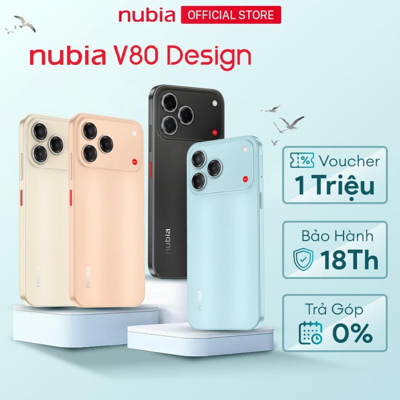 COD[Mới] Điện thoại di động Nubia V80 Design I Màn hình 6.75" 120Hz I Độ sáng 1000nits I Hỗ trợ NFC