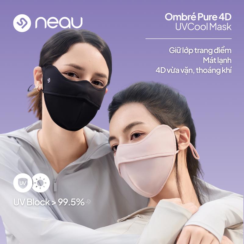 NEAU Ombré Pure 4D Khẩu Trang Chống Nắng Tia UV >99% Không Lem Son Thoáng Khí Kháng Khuẩn UVCool Mask MS401