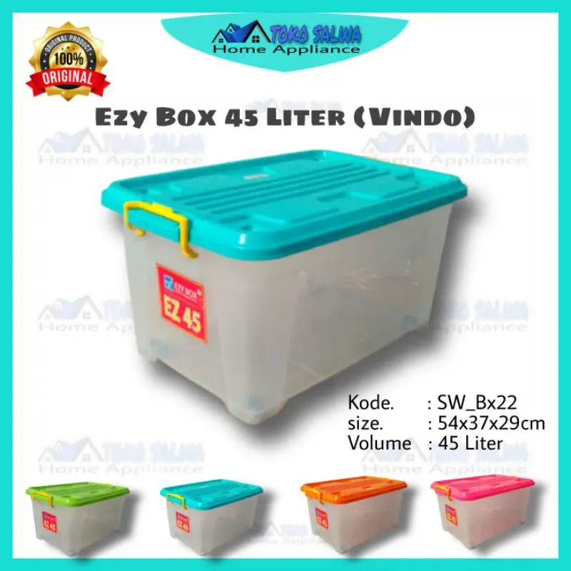 [ COD ] CONTAINER BOX CB 45 LITER EZY BOX BIGGY VINDO 0