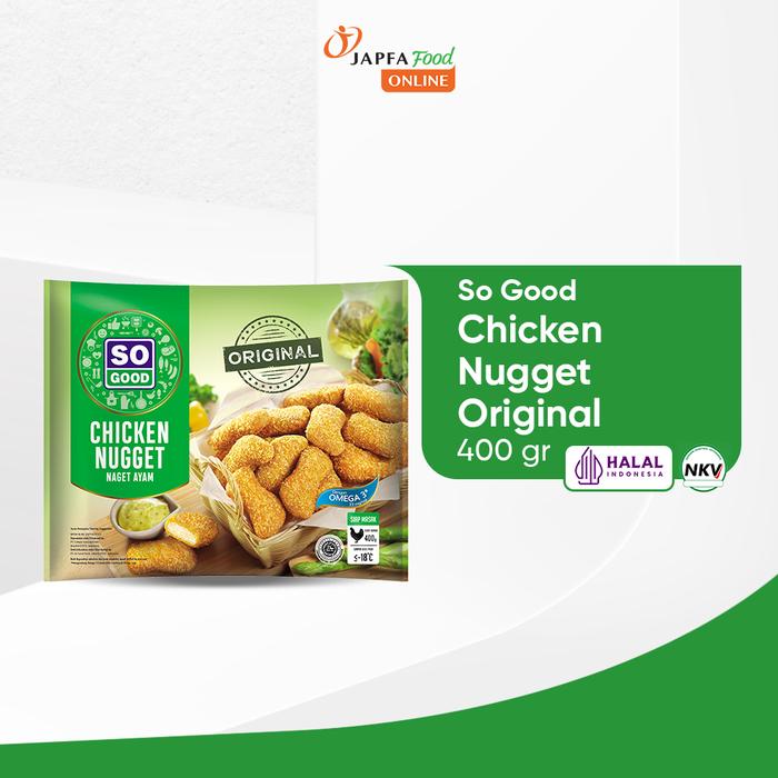 Gambar So Good Chicken Nugget Original 400gr dari Japfa Food Online Kota Administrasi Jakarta Timur Tokopedia