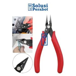 Tang Jepit Perhiasan AK64 SP / Kawat Pemotong Elektronik / Aksesoris Crimping Jewelry Pliers Bead / Anti Karat Cincin Flat Repair Supplies Crimper / Necklace Wrapping Earring Hitam Gagang Listrik Dirancang Pemotongan Horizontal