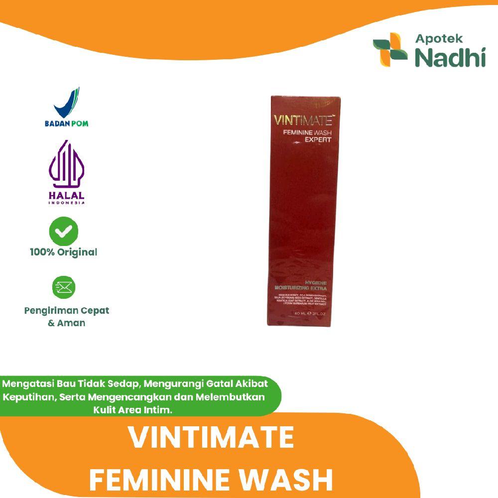 Vintimate Feminine Wash Expert 60 ml - Mengatasi Bau Tidak Sedap & Mengurangi Gatal Akibat Keputihan Halal 100% Original