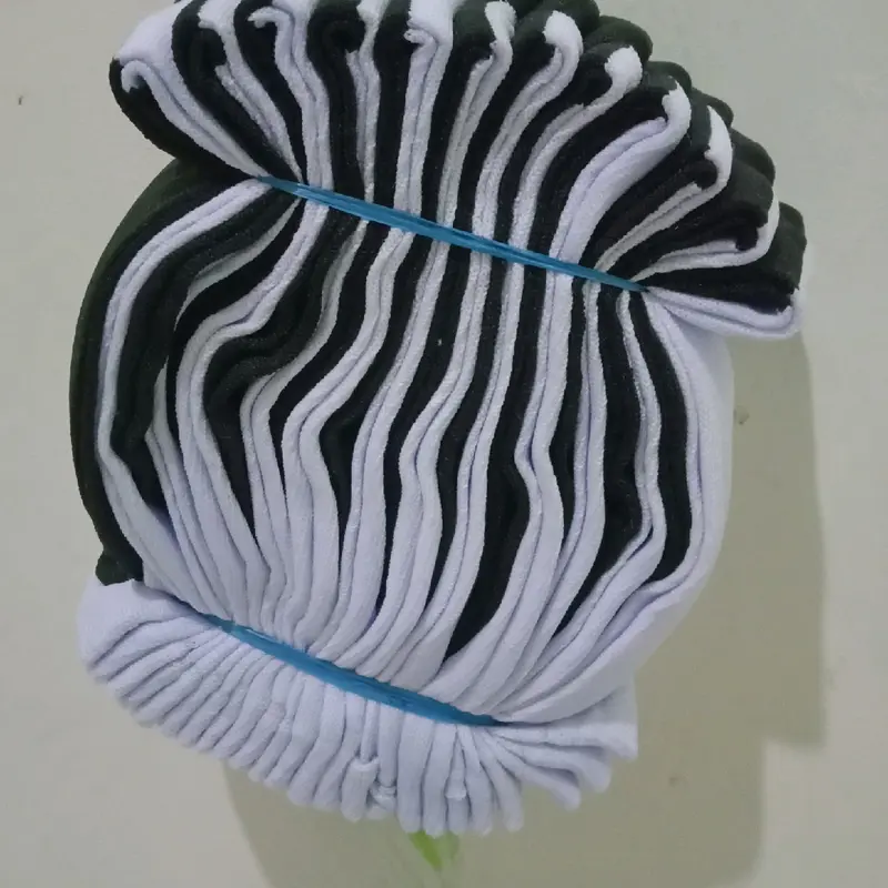 3 pasang kaos kaki SMP hitam putih kaos kaki sekolah kaos kaki pramuka bahan spandex PE tebal Nyaman Panjang Keren Unisex Pria 4