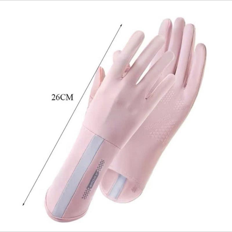 Găng Tay Chống Nắng, Phong Cách Mùa Hè, Dành Cho Nữ, Lụa Lạnh Mỏng, Thícha Hợp Để Lái Xe Và Đi Xe Đạp 1