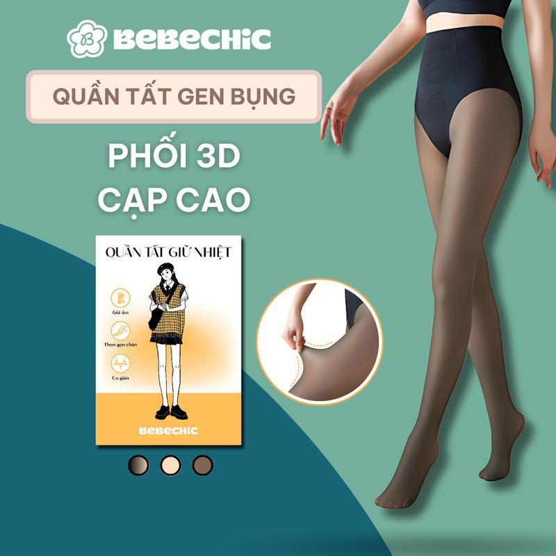 Quần Tất 3D Cạp Cao Ôm Eo Nâng Mông Che Hoàn Toàn Khuyết Điểm BEBECHIC BT16