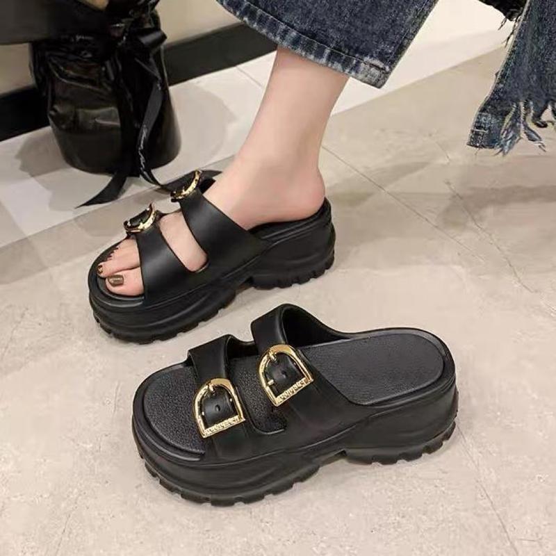 Product Introduction of TEFANSY Sandal Wanita Kekinian Tinggi Sandal Fuji Wanita Wedges Korea Strap Dua Sandal Jelly Wanita 36-41 Kasual 22