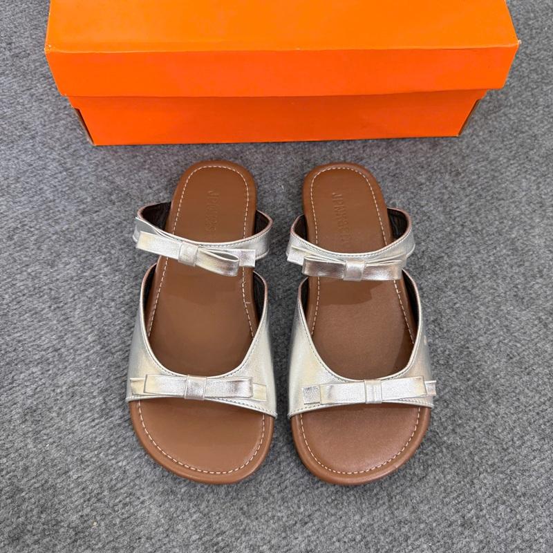 Dép Lê Nữ 2 Quai Cách Điệu Nơ Xinh Đẹp Dễ Đi, Dễ Phối Đồ GL09 3