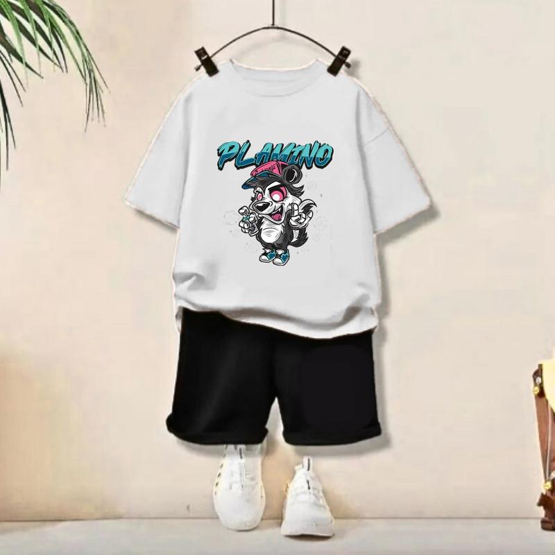 Product Introduction of Plamino Setelan Anak Laki Perempuan Motif Hewan Tupai Set Kaos Dan Celana Fashion 24