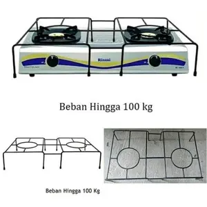Jagrak Kompor Besi Tebal Rinai - Meja Oven Praktis dan Efisien, Ukuran 70 x 40 x 16 cm