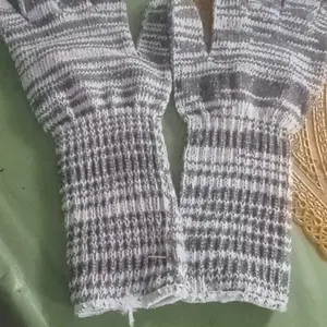 [1/3/6/12 Pasang] Sarung Tangan Kerja Warna Abu-Abu Panjang BANTENG untuk Kebun Sawit W976