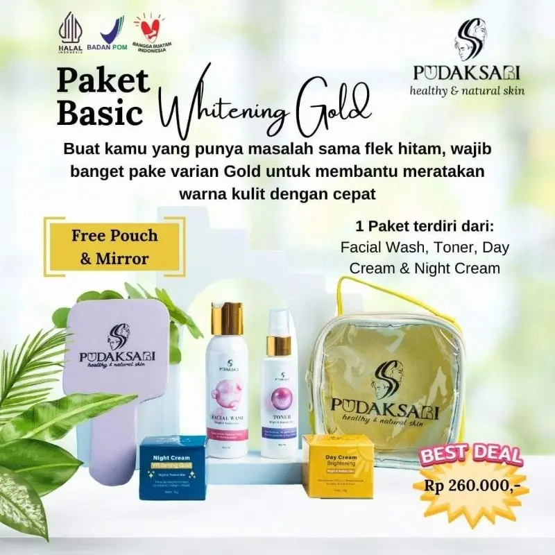 (FREE GIFT/GRATIS ONGKIR/COD) PAKET WAJAH PUDAK SARI Healthy & Natural Skin 0