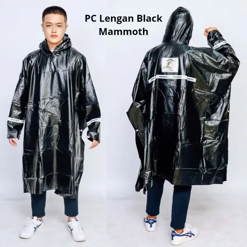jas hujan Poncho Lengan BLACK MAMMOTH jas hujan kelelawar  dan Motor jas  hujan pria