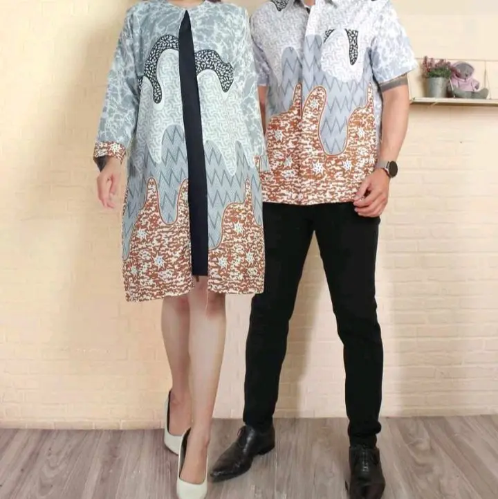 Tunik Batik Wanita Lengan Panjang & Hem Pria Bahan Katun Mikro - Lingkar Dada 52-58 cm 1