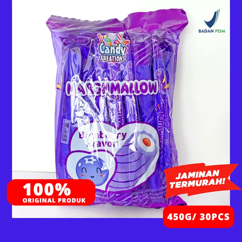 MARSHMALLOW PANJANG CANDY CREATION  30PCS 450G 6