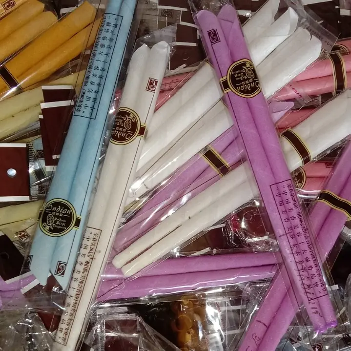 10 Pcs Asli Ear Candle Indian Tipe Terompet with Plug Murah Grosir Origin Lilin Pembersih Telinga Pembersih Kotoran Telinga 0