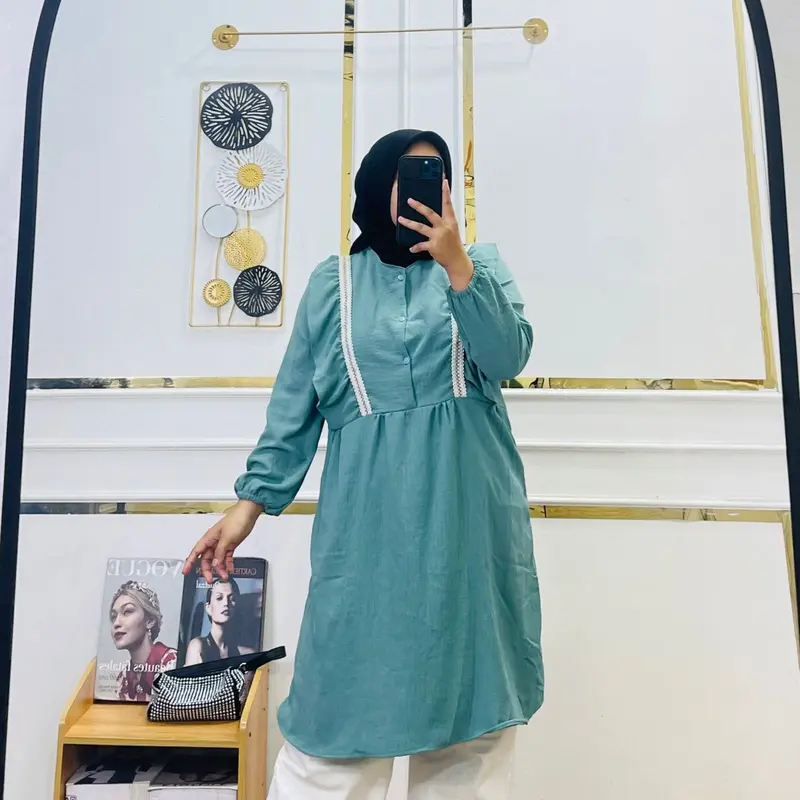 ATASAN CRINKLE WANITA TALI DADA POLOS 5