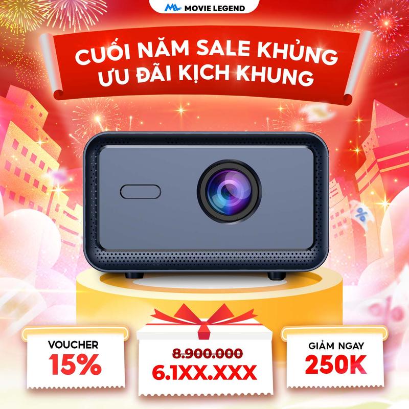    HN1    HELLO 2026    Máy Chiếu K9 CineLux - Premium phiên bản cao cấp - Hệ điều hành Android sử dụng cho nhà riêng mới Projector Bluetooth máy chiếu 