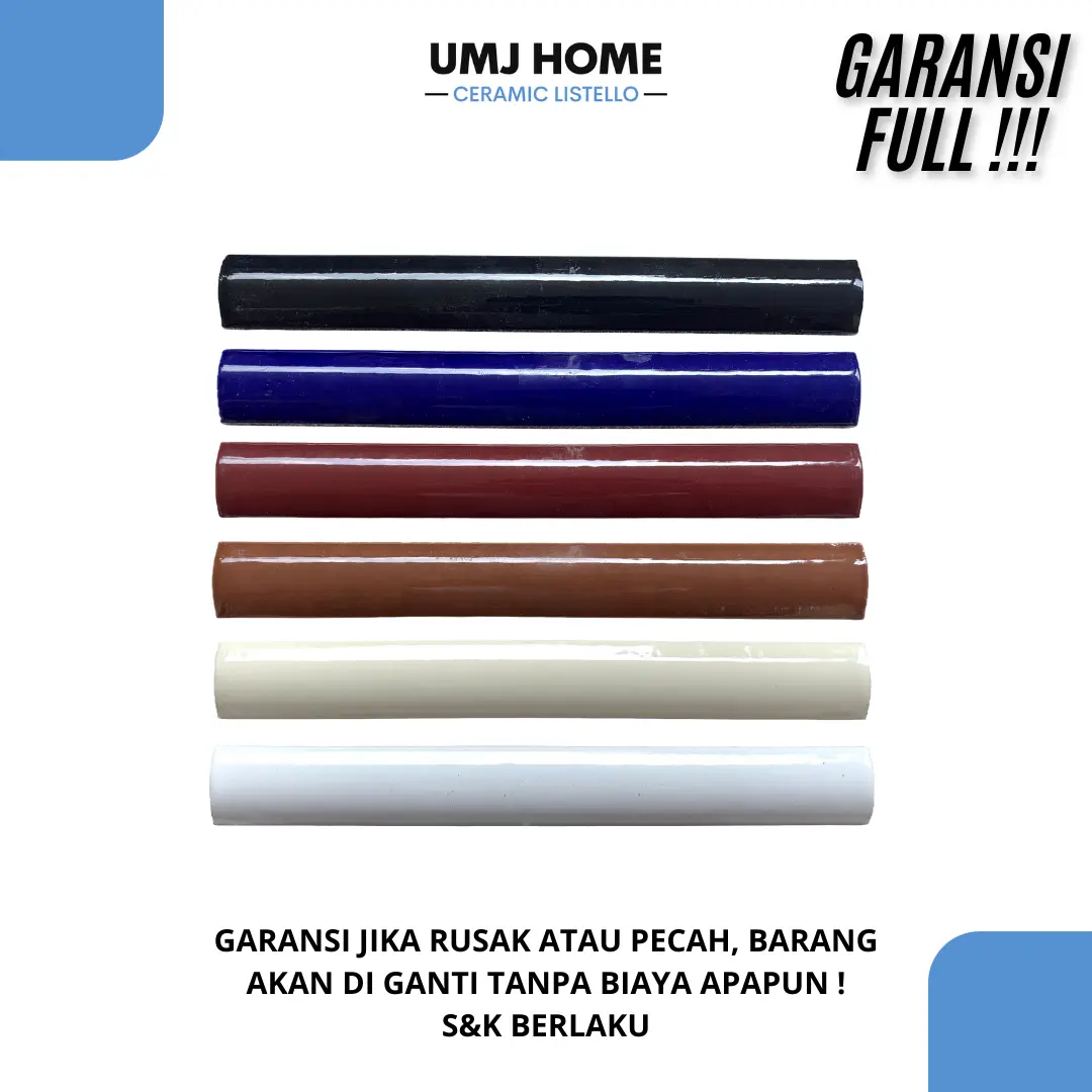 Lis keramik kuku macan polos 20 cm import