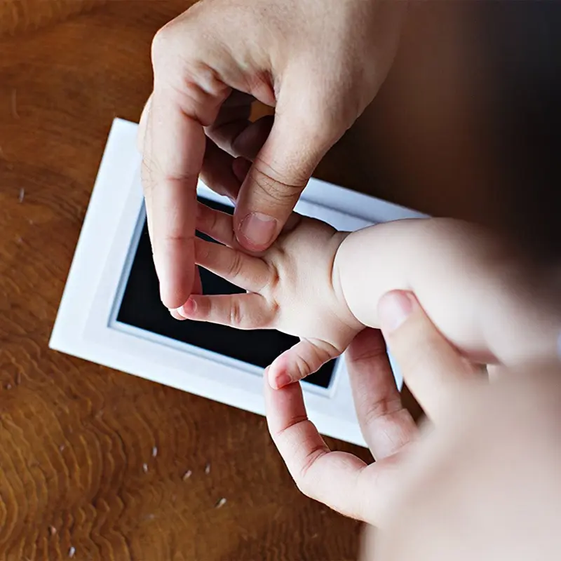 Baby Non-Toxic Handprint Footprint Kit Souvenir Stamp Pad Stamps Toys Infant DIY Watermark Clay Toys