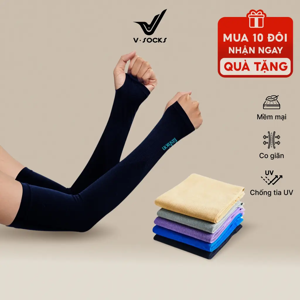 Găng Tay Chống Nắng Chống Tia UV VSocks Nhiều Màu - Phù Hợp Cho Cả Nam Và Nữ