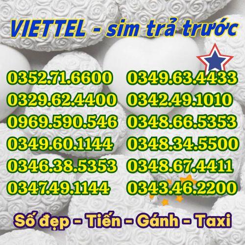 SIM VIETTEL 4G-5G -SỐ ĐẸP- DỄ NHỚ - SIM ĐẸP SIÊU HOT SIÊU RẺ