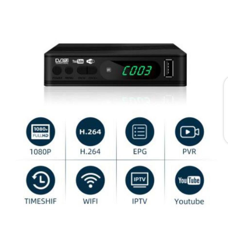 (BISA COD) Set Top Box Tv Digital DVB T2 FULL HD / TERMURAH TERBAIK/ set topbox tv digital untuk tv tabung / stb tv digital murah / set box tv digital murah / STB DVB T2/ Bisa Youtube 7