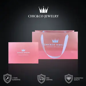 CHIC&CO Jewelry Tas Kertas Hadiah Perhiasan Kartu Ucapan dan Kantong Segel Pelindung Cincin Cocok untuk Ulang Tahun Pernyataan Cinta Hari Valentine Pernikahan Pertunangan COD 134
