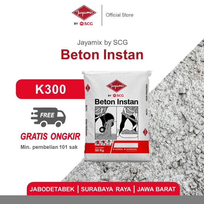 Gambar Jayamix by SCG Beton Instan K300 Free Ongkir [≥ 101 Sak] - JABODETABEK, 101 Sak dari Jayamix by SCG Kota Administrasi Jakarta Selatan Tokopedia