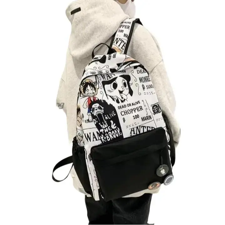 Tas Ransel Karakter Motif Anime Unisex untuk Sekolah Pria Wanita Backpack Kanvas ransel  keren