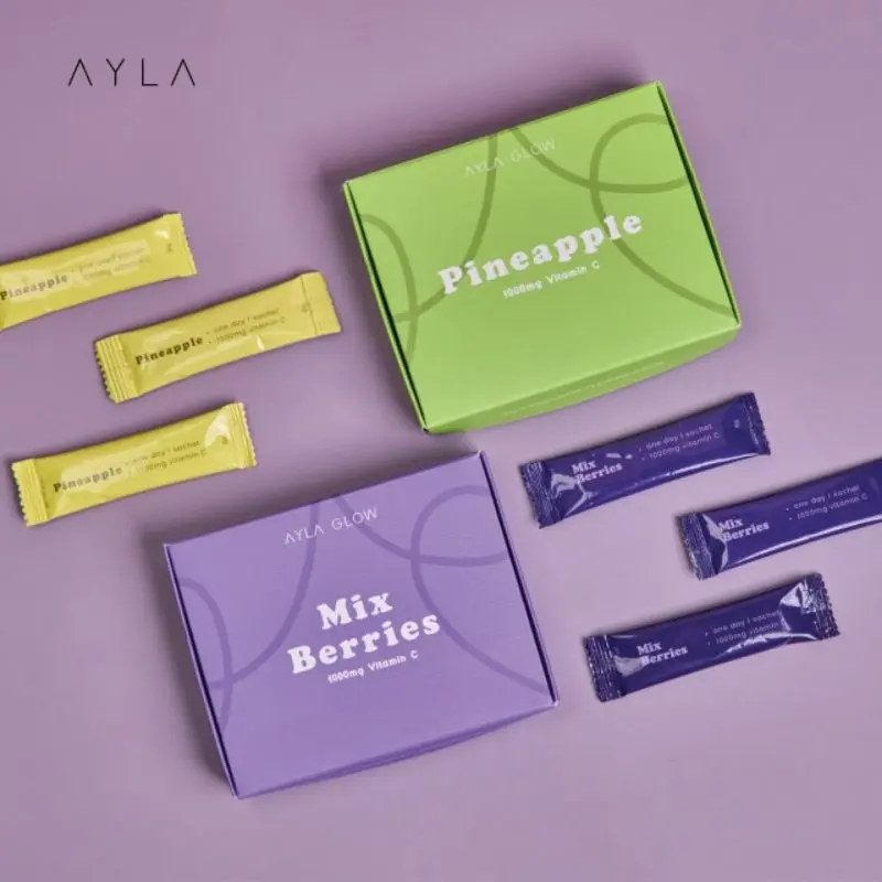 AYLA GLOW - PINEAPPLE | MIX BERRIES - 5 GRAM SACHET SIZE - MADE IN MALAYSIA - ORIGINAL HQ