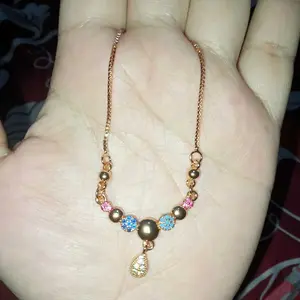 VIRAGO kalung zirkonia berwarna-warni perhiasan batu permata wanita perhiasan berlapis emas perhiasan berlapis emas kalung titanium murni anti pudar eren Elegan