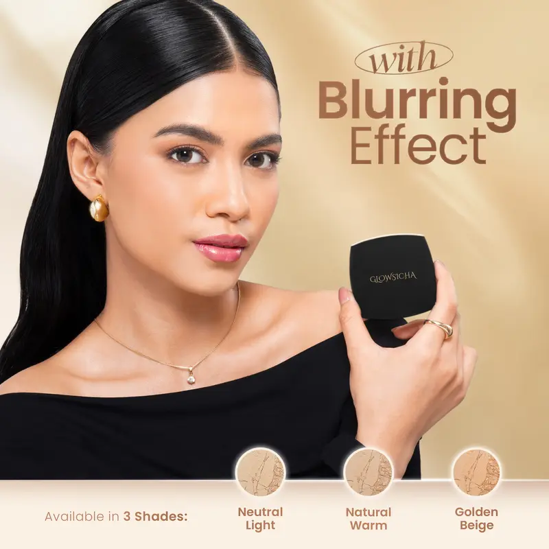 Glowsicha Velvet Perfect Two Way Cake – Mencerahkan Wajah Tahan Lama Ringan di Kulit Halus di Kulit Mencerahkan & Menyamarkan Noda 2