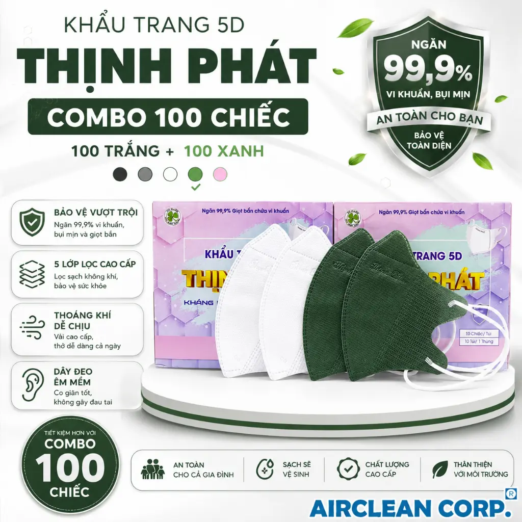50 Trắng + 50 Xanh Đậm
