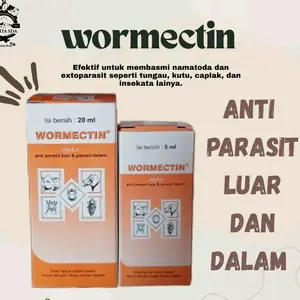 WORMECTIN Obat Scabies Suntik Injeksi Kutu Jamur Kucing Kelinci
