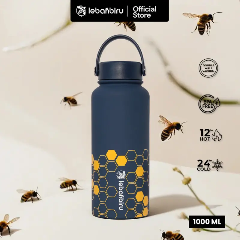 LEBAHBIRU - Tumbler Termos Honestbee 1L Stainless Steel 0